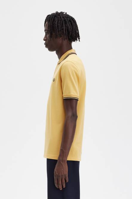 Fred Perry muškarci m3600 3 košulja N42N341 odjeća zlatni sat/mornarica