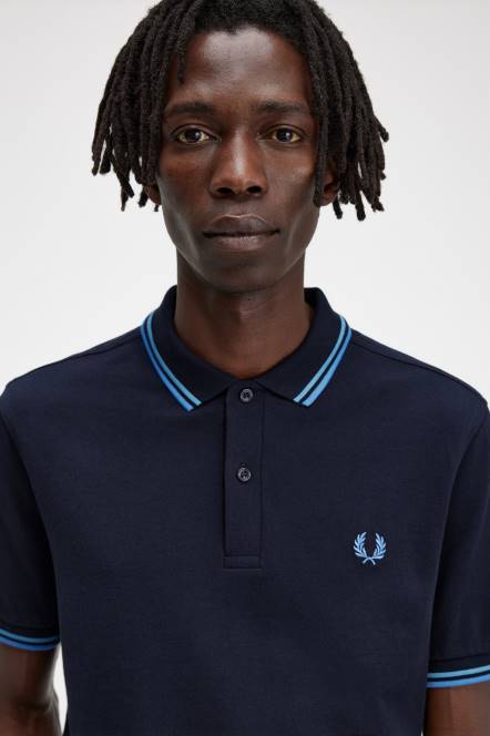 Fred Perry muškarci m3600 3 košulja N42N347 odjeća tamnoplava/nježno plava/plava sumraka