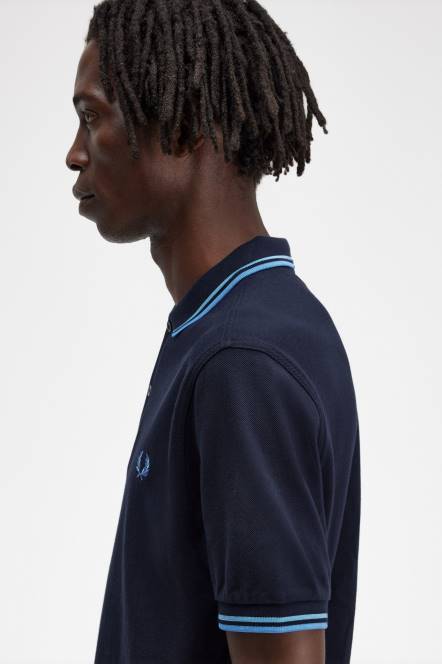 Fred Perry muškarci m3600 3 košulja N42N347 odjeća tamnoplava/nježno plava/plava sumraka