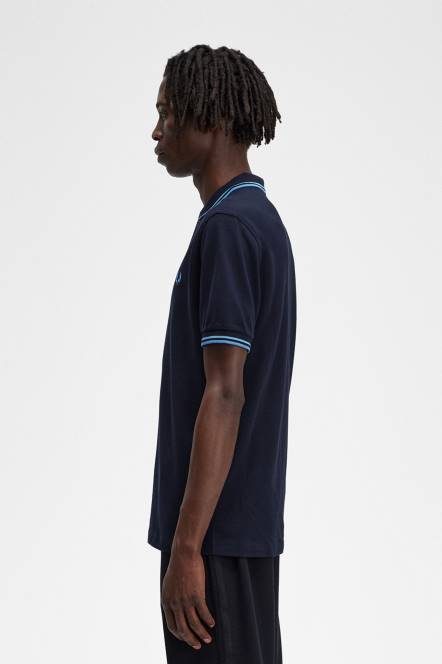 Fred Perry muškarci m3600 3 košulja N42N347 odjeća tamnoplava/nježno plava/plava sumraka