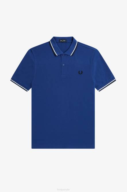 Fred Perry muškarci m3600 3 košulja N42N373 odjeća osjenčana kobalt/snježno bijela/crna