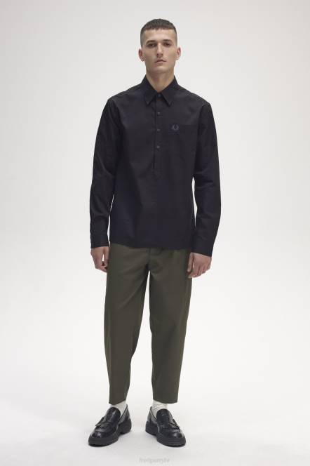 Fred Perry muškarci majica iznad glave N42N379 odjeća crno