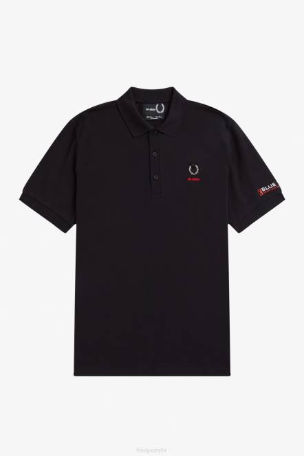 Fred Perry muškarci polo majica s otisnutim rukavima N42N344 odjeća crno