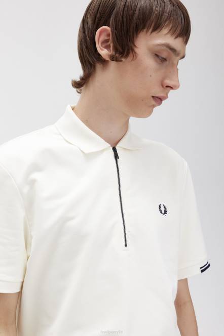 Fred Perry muškarci polo majica s polupasferšlusom N42N278 odjeća ekru