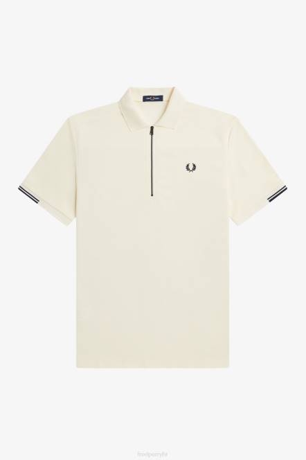 Fred Perry muškarci polo majica s polupasferšlusom N42N278 odjeća ekru