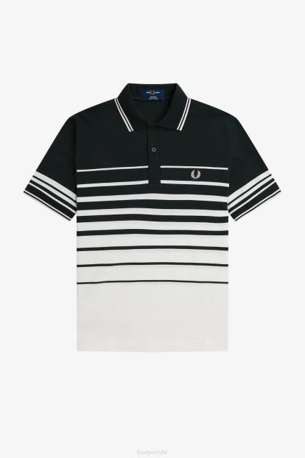 Fred Perry muškarci polo majica s prugastim detaljima N42N372 odjeća noćno zelena