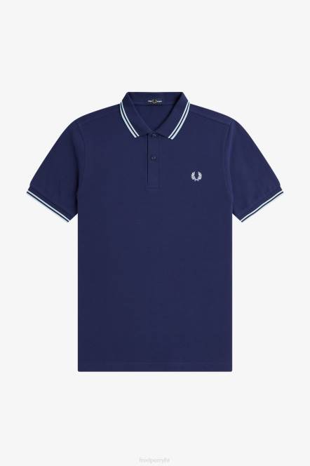 Fred Perry muškarci stražnja grafička polo majica N42N281 odjeća francuska mornarica
