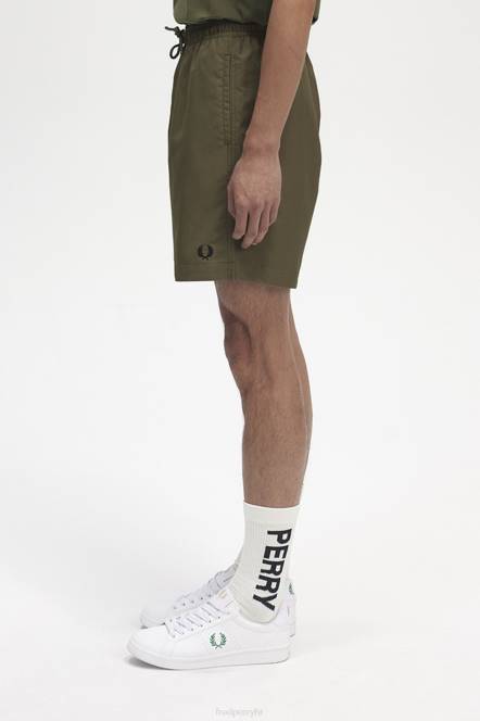 Fred Perry muškarci klasične kupaće hlačice N42N61 odjeća jednolična zelena