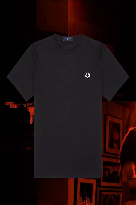 Fred Perry muškarci München Ringer majica N42N573 odjeća crno