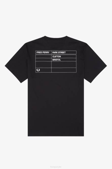Fred Perry muškarci bristol ringer majica N42N591 odjeća crno
