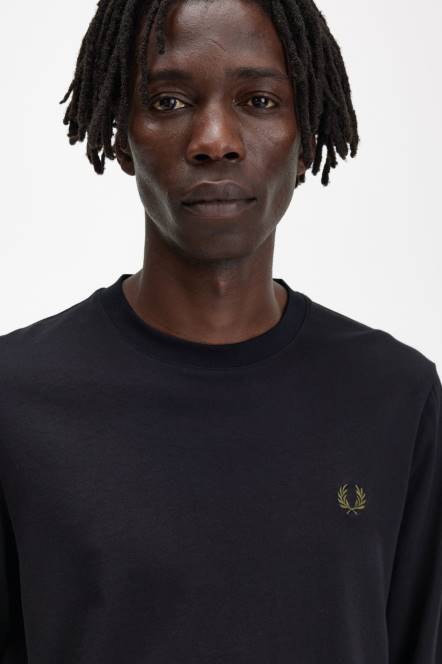 Fred Perry muškarci grafička soundwave majica dugih rukava N42N579 odjeća crno