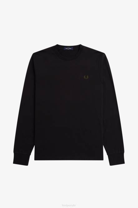 Fred Perry muškarci grafička soundwave majica dugih rukava N42N579 odjeća crno