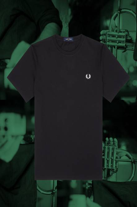 Fred Perry muškarci hamburg ringer majica N42N539 odjeća crno