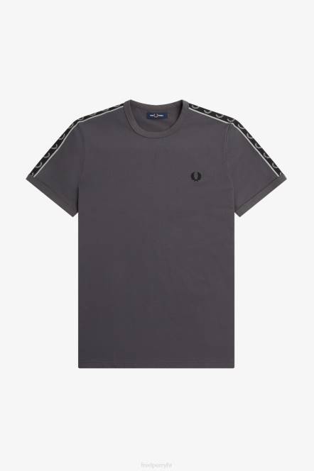 Fred Perry muškarci kontrastna traka ringer t-shirt N42N488 odjeća metalni/crni