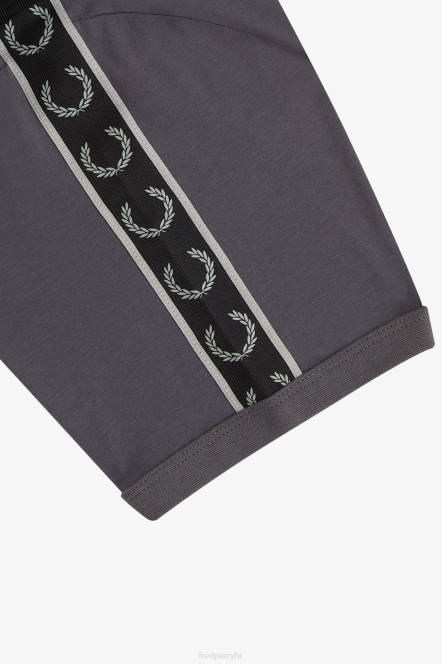 Fred Perry muškarci kontrastna traka ringer t-shirt N42N488 odjeća metalni/crni