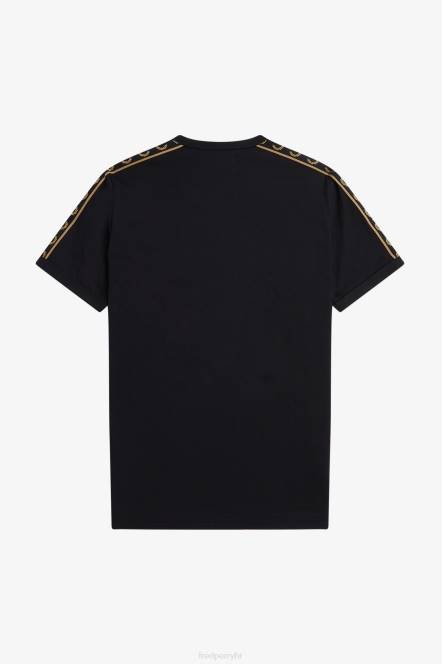 Fred Perry muškarci kontrastna traka ringer t-shirt N42N515 odjeća crno