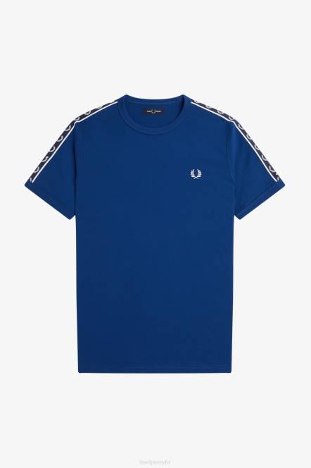 Fred Perry muškarci kontrastna traka ringer t-shirt N42N529 odjeća zasjenjena kobalt/mornarska