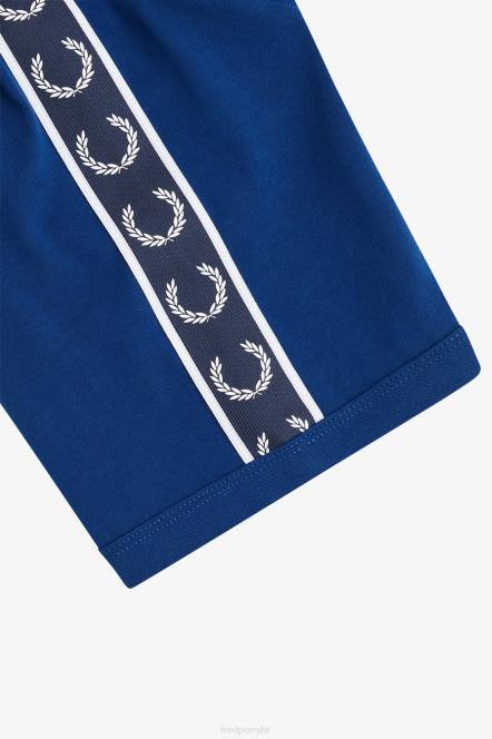 Fred Perry muškarci kontrastna traka ringer t-shirt N42N529 odjeća zasjenjena kobalt/mornarska