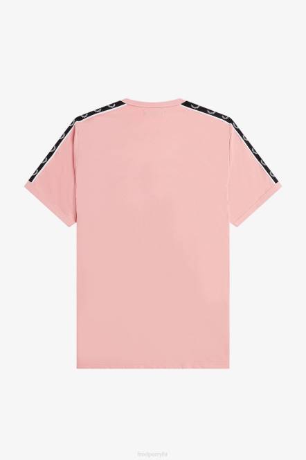 Fred Perry muškarci kontrastna traka ringer t-shirt N42N559 odjeća kredasto roza/crna
