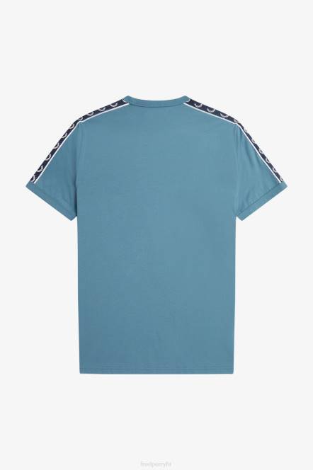 Fred Perry muškarci kontrastna traka ringer t-shirt N42N566 odjeća pepeljasto plava/mornarska
