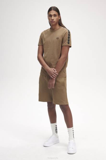 Fred Perry muškarci kontrastna traka ringer t-shirt N42N569 odjeća osjenčani kamen/crna