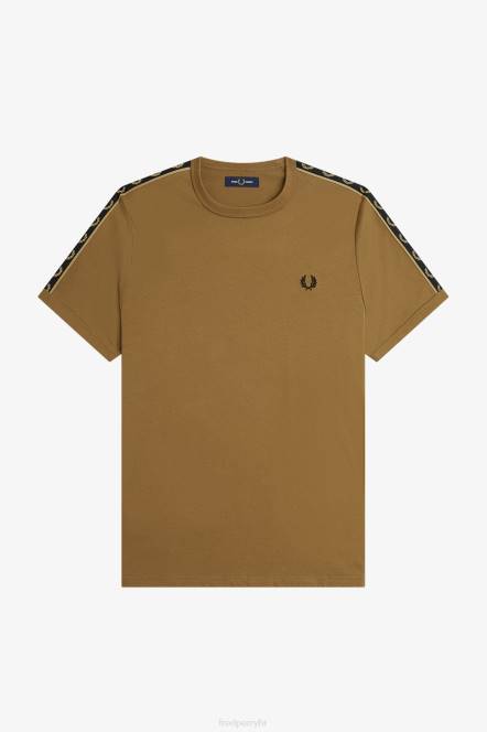 Fred Perry muškarci kontrastna traka ringer t-shirt N42N569 odjeća osjenčani kamen/crna