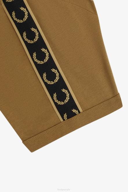 Fred Perry muškarci kontrastna traka ringer t-shirt N42N569 odjeća osjenčani kamen/crna