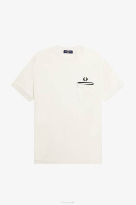 Fred Perry muškarci majica kratkih rukava s dva džepa N42N478 odjeća ekru