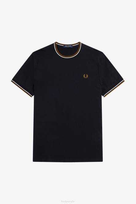 Fred Perry muškarci majica s dva vrha N42N505 odjeća crno