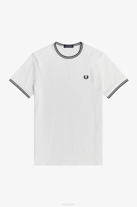 Fred Perry muškarci majica s dva vrha N42N506 odjeća bijela
