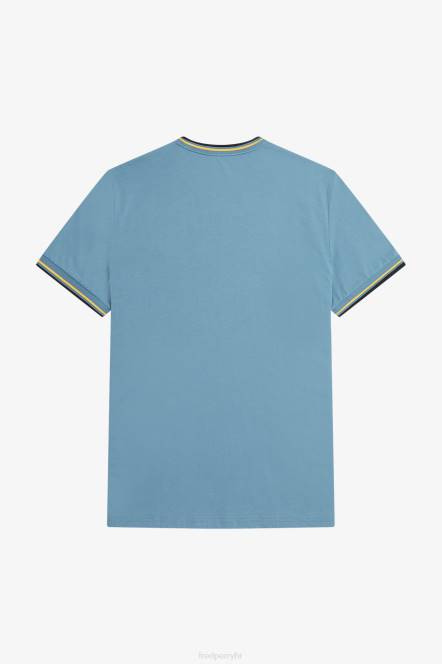 Fred Perry muškarci majica s dva vrha N42N511 odjeća pepeljasto plava