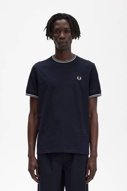 Fred Perry muškarci majica s dva vrha N42N523 odjeća mornarica