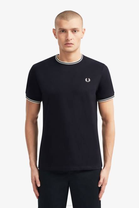 Fred Perry muškarci majica s dva vrha N42N527 odjeća mornarica