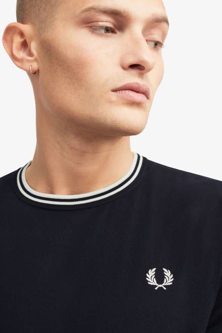Fred Perry muškarci majica s dva vrha N42N527 odjeća mornarica