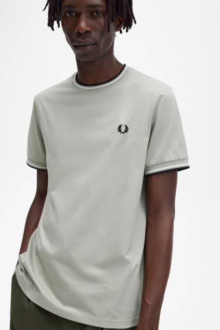 Fred Perry muškarci majica s dva vrha N42N533 odjeća morska trava