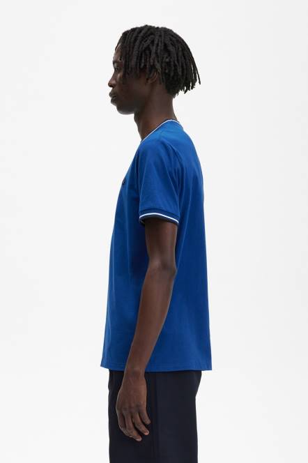 Fred Perry muškarci majica s dva vrha N42N537 odjeća osjenčani kobalt