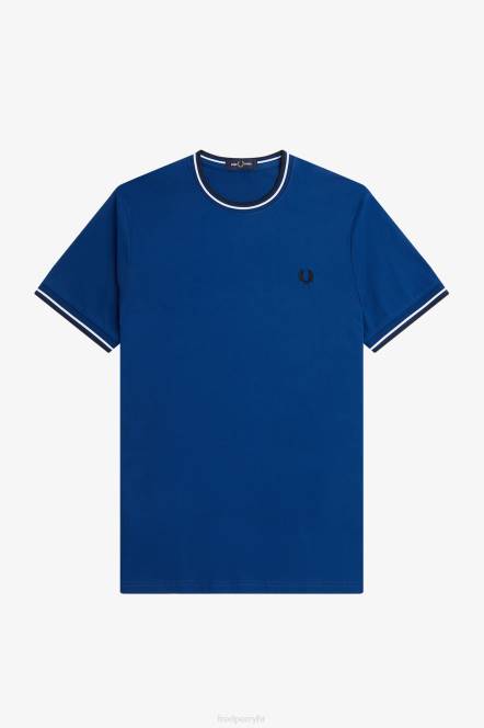Fred Perry muškarci majica s dva vrha N42N537 odjeća osjenčani kobalt