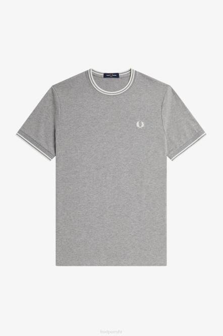 Fred Perry muškarci majica s dva vrha N42N577 odjeća čelični lapor