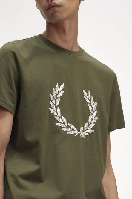 Fred Perry muškarci majica s križićima N42N563 odjeća jednolična zelena
