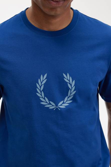 Fred Perry muškarci majica s lovorovim vijencem N42N545 odjeća osjenčani kobalt