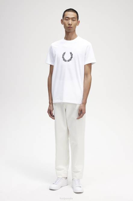 Fred Perry muškarci majica s lovorovim vijencem N42N557 odjeća bijela
