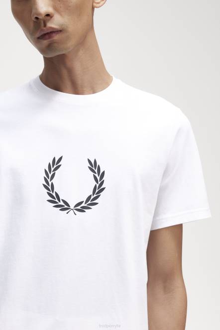 Fred Perry muškarci majica s lovorovim vijencem N42N557 odjeća bijela