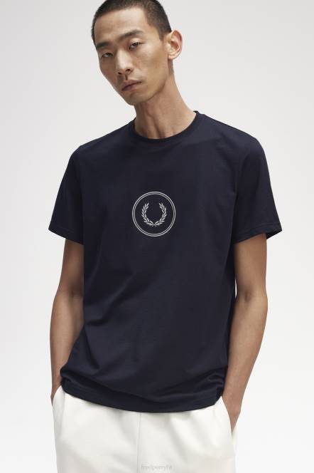 Fred Perry muškarci majica s oznakom kruga N42N565 odjeća mornarica