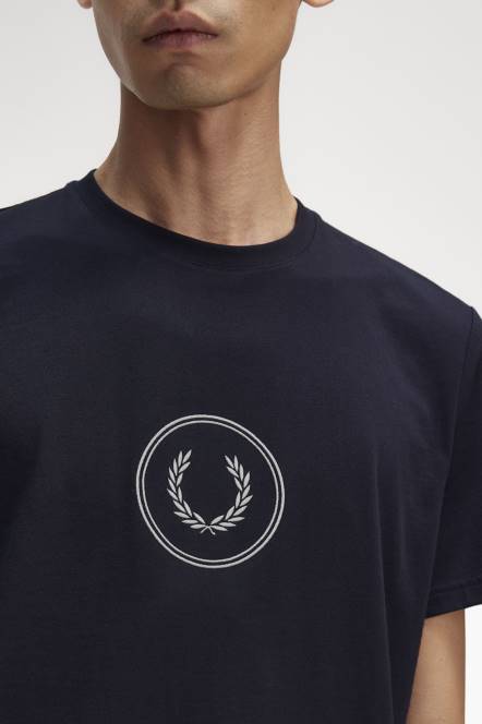Fred Perry muškarci majica s oznakom kruga N42N565 odjeća mornarica