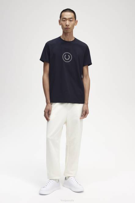 Fred Perry muškarci majica s oznakom kruga N42N565 odjeća mornarica