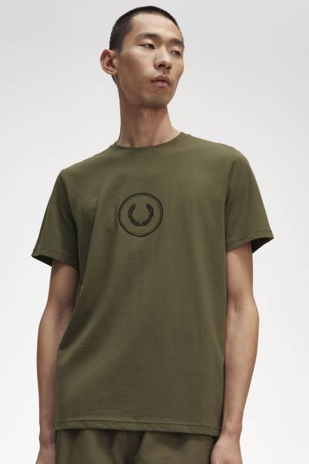 Fred Perry muškarci majica s oznakom kruga N42N584 odjeća jednolična zelena