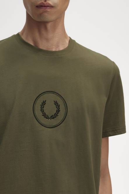 Fred Perry muškarci majica s oznakom kruga N42N584 odjeća jednolična zelena