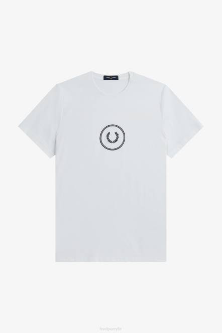 Fred Perry muškarci majica s oznakom kruga N42N585 odjeća bijela