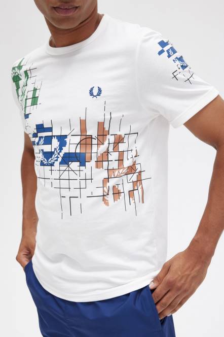 Fred Perry muškarci majica s rešetkastim printom N42N487 odjeća Snjeguljica