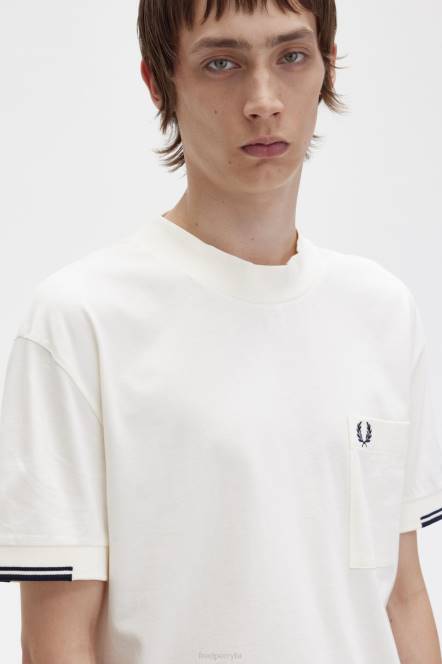 Fred Perry muškarci majica s vrhom rukava N42N484 odjeća ekru